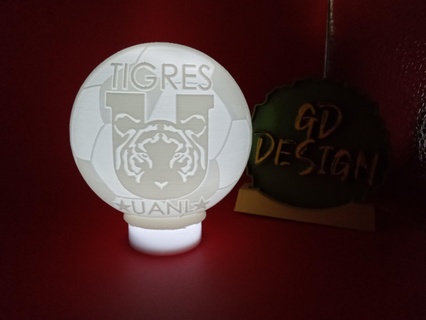 tigres uanl football Balle lumière 3d print model - Mito3D