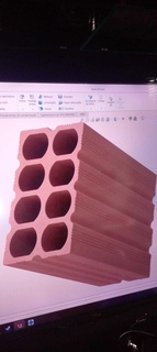 tijolo 2 4 6 e 8 furos escala 1 10 diorama constru construction bloco parede wall diecast cen rio 3d print model - Mito3D