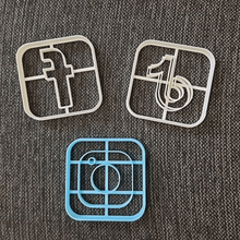 tik tok instagram Facebook logo biscuit coupeur 3d impression imprimante 3d print model - Mito3D
