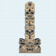 tiki art décor totem la statue oceanie sculpture dieu l'homme-dieu symbole 3d print model - Mito3D
