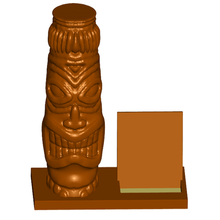 tiki Entreprise carte titulaire soutien extensible titulaires statue Bureau 3d print model - Mito3D