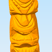 tiki god art statue scan wood carving hawaii decor shelf center piece totem pole 3d print model - Mito3D