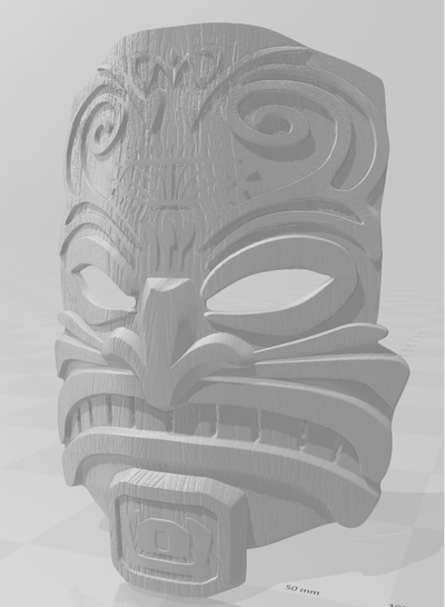 tiki mascarar madeira cosplay havaí moana maui 3d print model - Mito3D