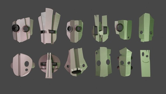 Tiki Masken 28mm Wald Kobold Kobolde korok Verknüpfung Maske Stammes Schlachtruf Krieger Zelda DIY 3d print model - Mito3D