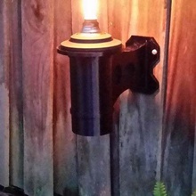 tiki torch fence mount home outdoor garden holder mosquito control lights 3d print model - Mito3D