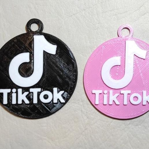 tiktok keychain key ring 3D print model - Mito3D