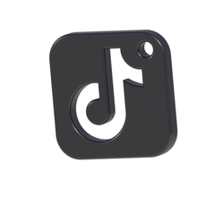 tiktok logo çeşitli tik tok instagram twitter sosyal facebook 3d print model - Mito3D