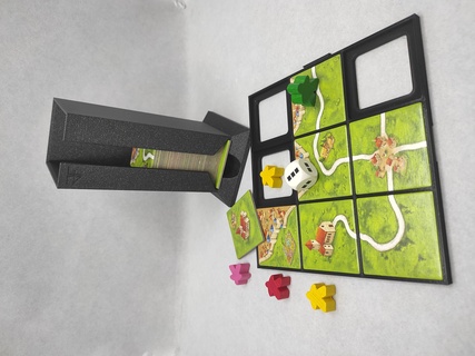 piastrella dispenser tavola Giochi single carcassonne karak rpg titolare supporto organizzatore 3d print model - Mito3D