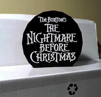 tim burton nightmare christmas logo Art before the halloween 3d print model - Mito3D