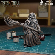 tim enchanter- pre-supported game dnd minature minis mini dungeons dragons 32mm tytantroll miniatures patreon enchanter 3d print model - Mito3D