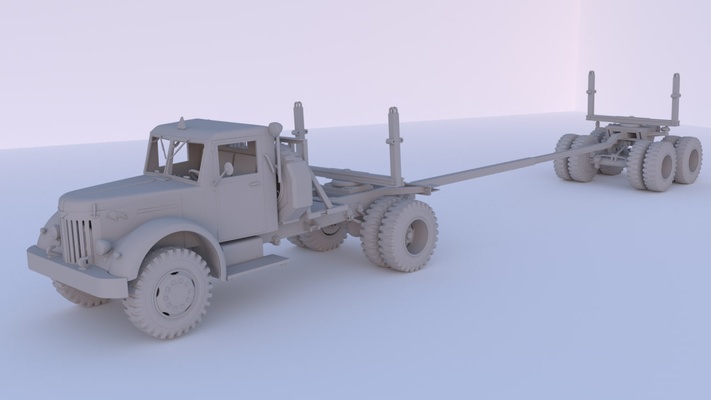 timber truck maz-501 1 72 3d print model - Mito3D