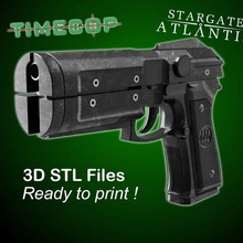 timecop beretta stargate nick furia gadget replica cosplay pistola 3d print model - Mito3D