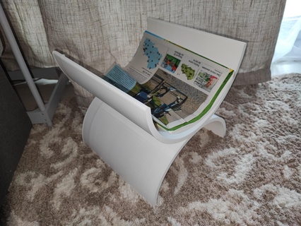 zamansız dergi raf minimalist ayakta durmak Forniture deko dekorasyon gadget oturma odası gazete tasarım kolay Yazdır yer ölçek bricoloup 3d 3d print model - Mito3D