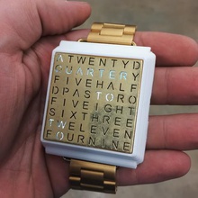 timesquare wordclock a moda relógio de pulso bling design 3d print model - Mito3D