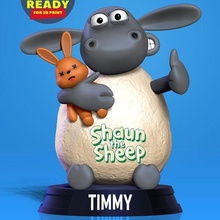 timmy - shaun sheep art cartoon animal cute 3dprint statue figure 3dprinting fanart animation 3d print model - Mito3D