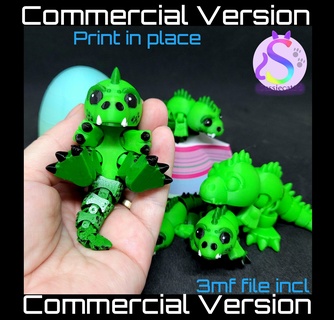 timmy cutasaurus rex commercial version toy t-rex print place pip supports assembly keychain sassiepal sassie pal animal flexi articulating 3d print model - Mito3D