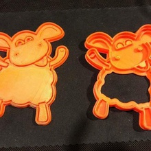timmy time sheep cookie cutter home kitchen dining 3d print model - Mito3D