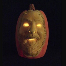 tim-o-lantern casa 3d esculpido pumnpkin de halloween decoración la calabaza jack jackolantern tallado vampiro 3d print model - Mito3D