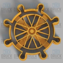 timon - rudder cookie cutter home helm biscuit boat 3d print model - Mito3D