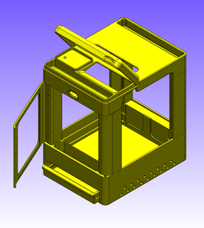 tina2 enclosure w storage & light tina 2 3d print model - Mito3D