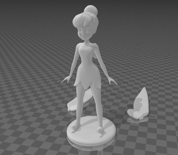 tinkerbell disassembled wings disney fairy bell 3d print model - Mito3D