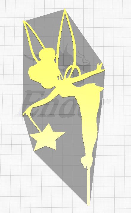 Tinker Bell Kuchen Topper Glocke Ornament 3D print model - Mito3D