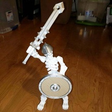 tinkercad squelette bouclier barre accessoires 3d print model - Mito3D
