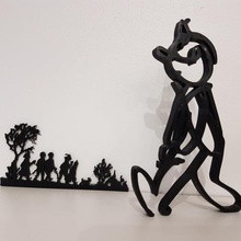 tenten alphart kroki herge çeşitli heykelcik siluet 3d print model - Mito3D