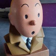 Tintin buste 3d print model - Mito3D