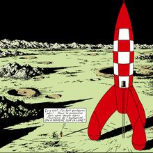 Tintin fusée bd fusible bande dessinée herge tournesol 3d print model - Mito3D