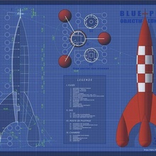 tintina fusee bd histórias quadrinhos foguete girassol we caminhou on lua 3d print model - Mito3D