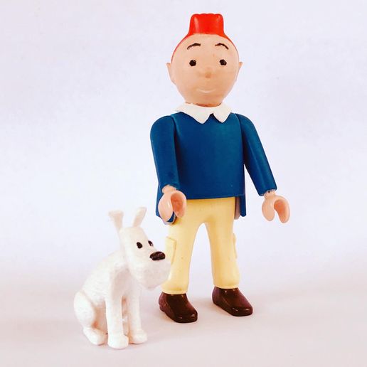 tintin testa personalizzato stampato resina 3d scala figura playmobil gioco giocattoli arte giocattolo jingle cane collezione vittoriano miniature figure Bambola 3D print model - Mito3D