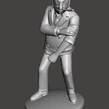 Tintin rastapopoulos bleu lotus tatouage stl obj échantillon 3d print model - Mito3D