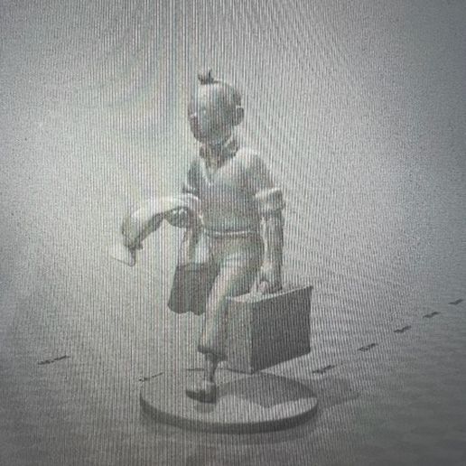 Tintin voyageur 3D print model - Mito3D