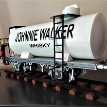 tintin wagon - l' le noire art island black johnnie walker 3d print model - Mito3D