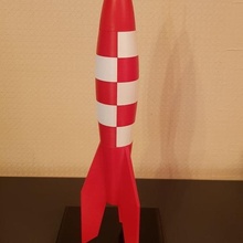 tintin xflr-6 rocket art 3d print model - Mito3D