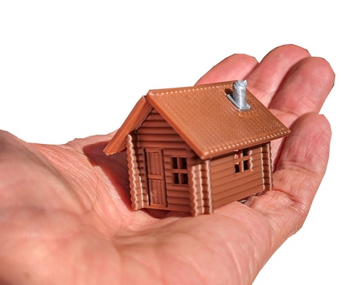 küçük kabin bina ev model binalar yapılar mimari 3d print model - Mito3D