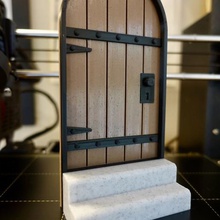 tiny hobbit door architecture buildings structures front 3d print model - Mito3D