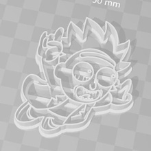 tiny rick cookie cutter home jannie rickymorty cookiecutter biscuit mold 3d print model - Mito3D
