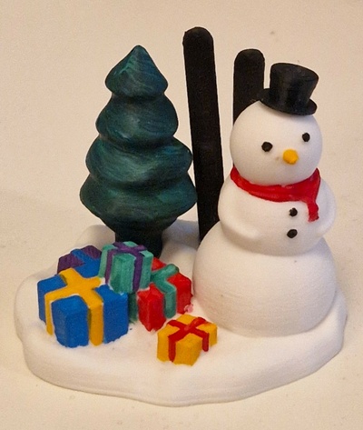 minuscolo pupazzo neve inverno natale 3d print model - Mito3D