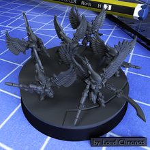 tiny space elves - hawk warriors 3d print model - Mito3D