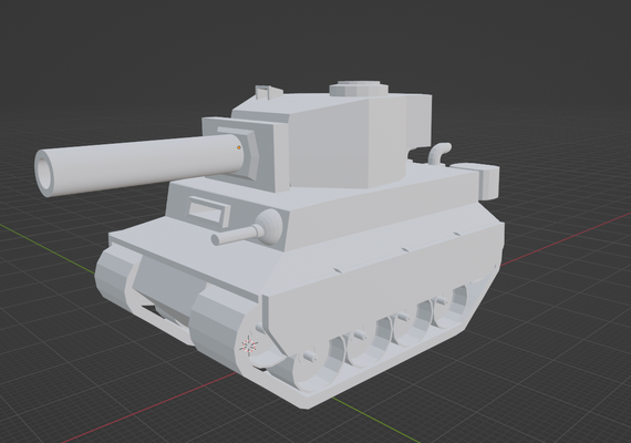 tiny tank 2 game tanque juego de mesa poly artilleria tanke 3d print model - Mito3D