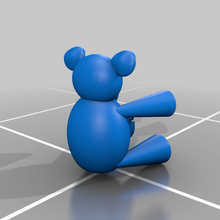 tiny teddy ursal game art bear cccp comunist decor design joke kids resin russia urss ussr toy 3d print model - Mito3D