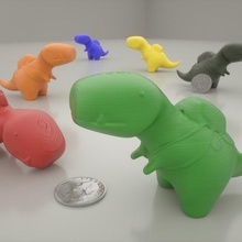 küçük t-rex sanat serin dinozor şekil oyuncak heykeller 3d print model - Mito3D