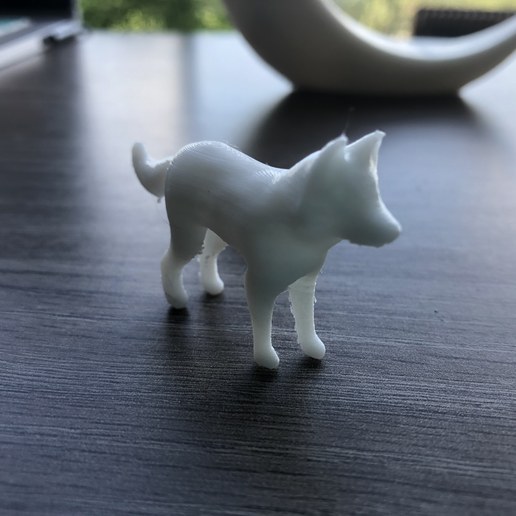 pequeño lobo varios animal de juguete figura lindo canino perro fox diminutas 3D print model - Mito3D