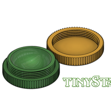 tinystash eno concentrate container pill secret stash box threaded wax containers 3d print model - Mito3D