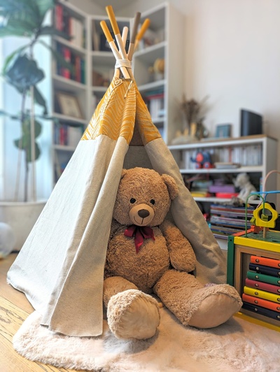 tipi teepee 5 branch bağlayıcı sanat oyunlar çocuk oyuncak kendin yap 3d print model - Mito3D