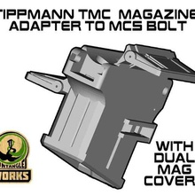 tippmann tmc mcs bolt blizzard adapter dual mag cover various magfed paintball sport outdoors 3d print model - Mito3D
