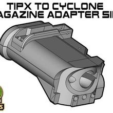 tipx cyclone magazine adapter side various magfed paintball tippmann a5 x7 phenom sport outdoors 3d print model - Mito3D