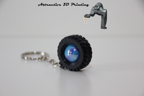 tire ball key ring games unusual 3d print model - Mito3D